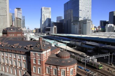 Japonya'da Tokyo istasyonu Marunouchi istasyonu binası