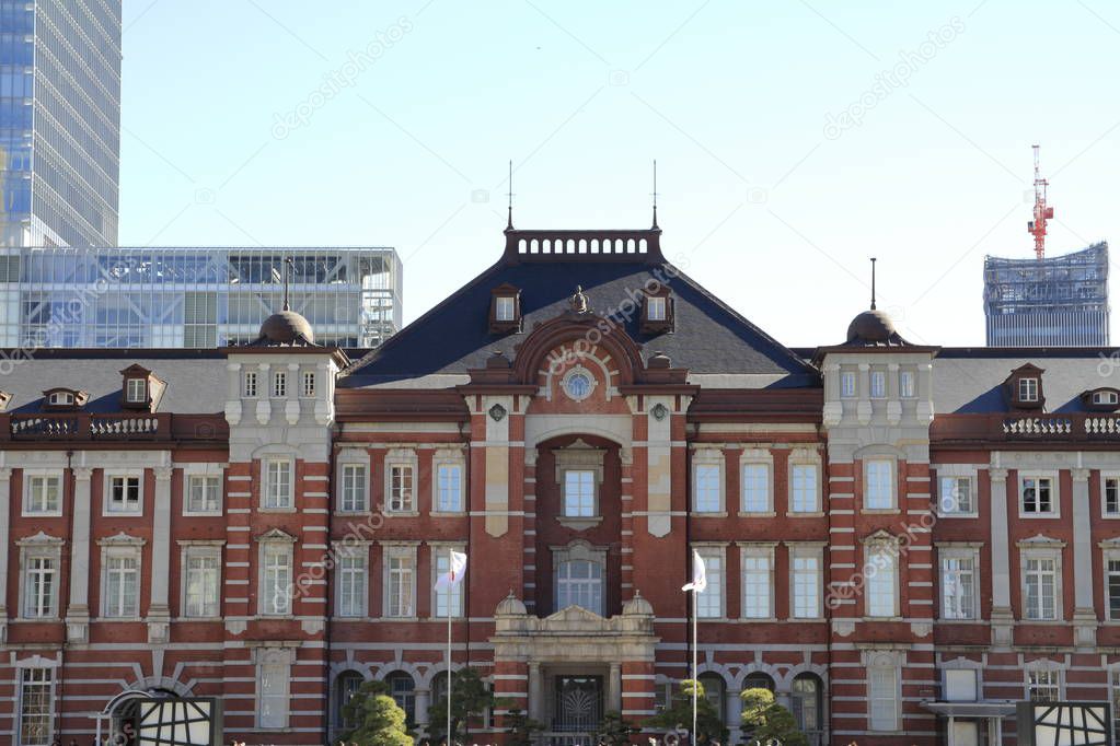 Marunouchi station building of Tokyo station in Japan