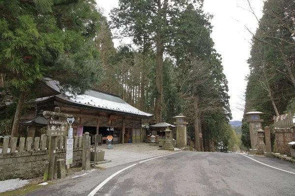 Nyonindo em Koya, Wakayama, Japão (cena neve ) — Fotografia de Stock