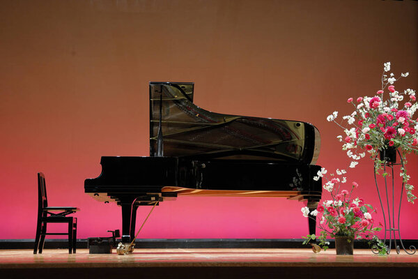 grand piano on the stage