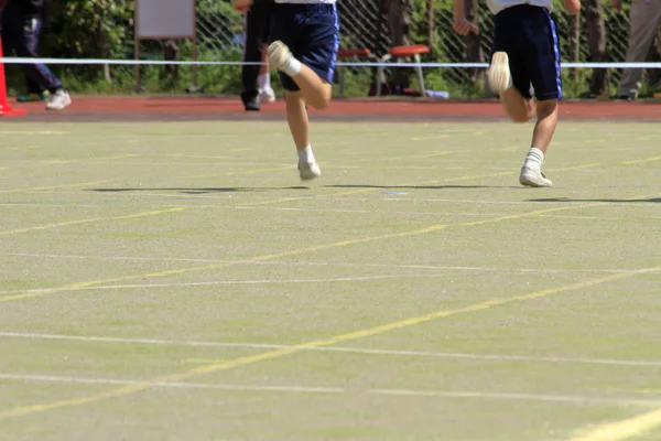 Sports festival at Japanese elementary school (footrace) — Stock Photo, Image