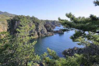 Sado'daki Senkaku körfezi, Niigata, Japonya