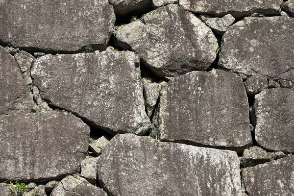 Kőfal a Matsuyama vár Ehime, Japán — Stock Fotó