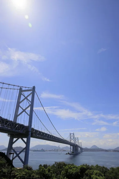 Μεγάλο Σέτο γέφυρα, θέα από το νησί Yoshima στην Καγκάουα, Ιαπωνία — Φωτογραφία Αρχείου