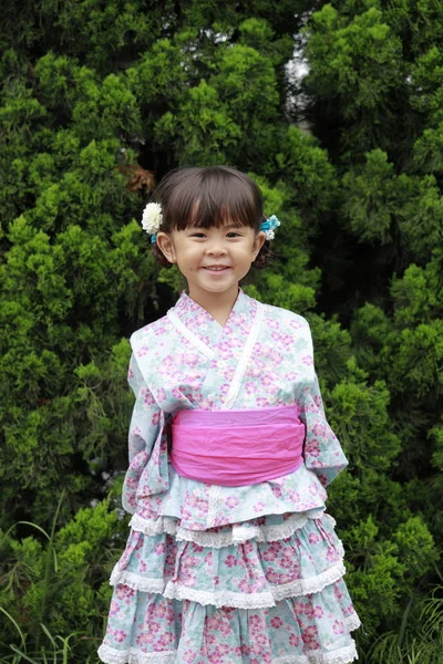 Japanese girl in Yukata, Japanese traditional night clothes (4 years old)