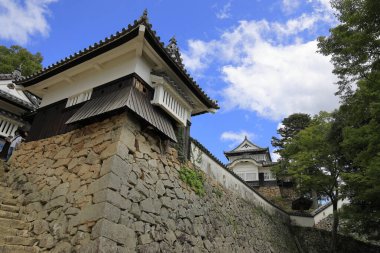 Japonya, Okayama 'daki Bitchu Matsuyama şatosunun kalesi.