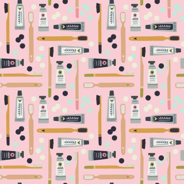 Diş temizliği dikişsiz desen