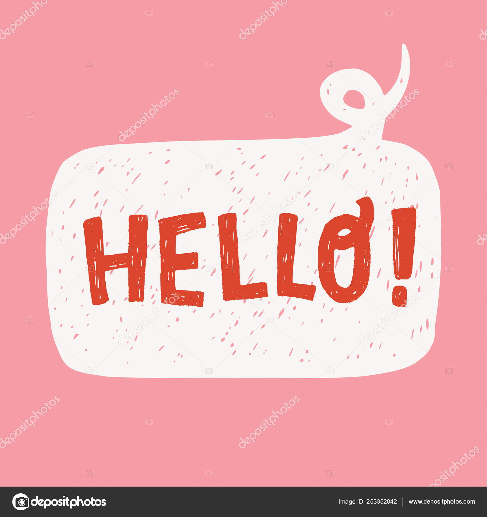 Hello hand lettering inscription Stock Vector Image by ©TashaNatasha ...