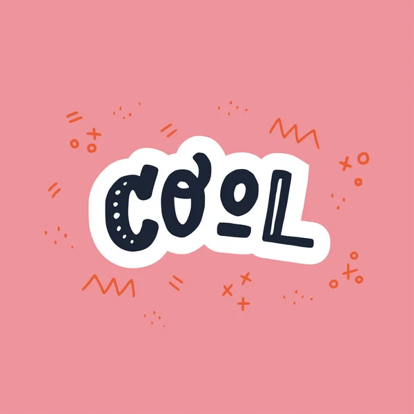 Cool hand bokstäver ord — Stock vektor
