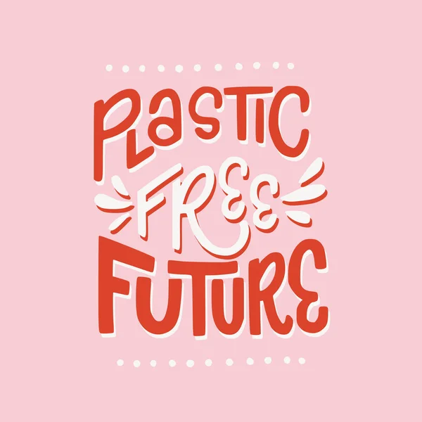 塑料免费未来铭文 — 图库矢量图片