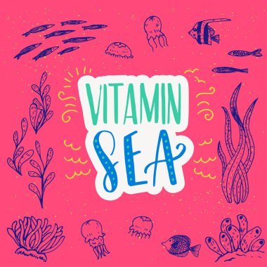 Vitamin Denizi yazıt ve doodles