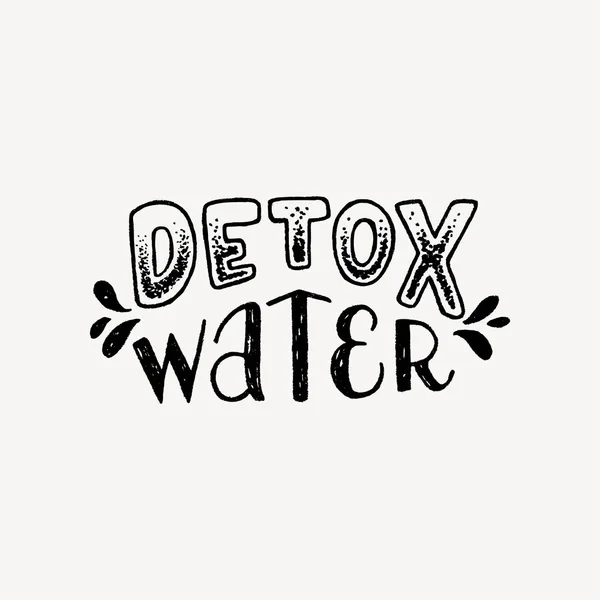 Detox Water, nápisy na rukou nápis — Stockový vektor