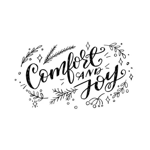 Comfort en vreugde kerst citaat — Stockvector