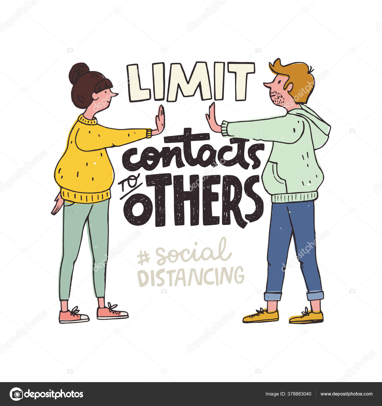 Limit Contacts Others Lettering Inscription Hand Drawn Typography