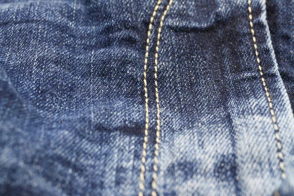 Macro Primo Piano Isolato Blu Casual Jeans Jeans Pantaloni Scomparto — Foto Stock