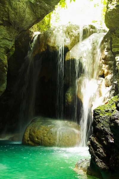 Cascadas Aisladas Somerset Selva Cueva Cerca Portland Jamaica —  Fotos de Stock