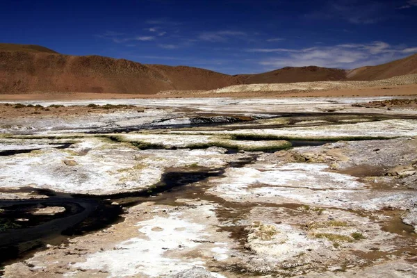 Géiseres Tatio Desierto Atacama Chile Valle Con Piscinas Calientes — Foto de Stock