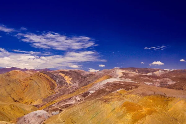 Bogate Złoża Minerałów Odpowiedzialne Piękne Kolory Malowanych Gór Cordillera Copiapo — Zdjęcie stockowe