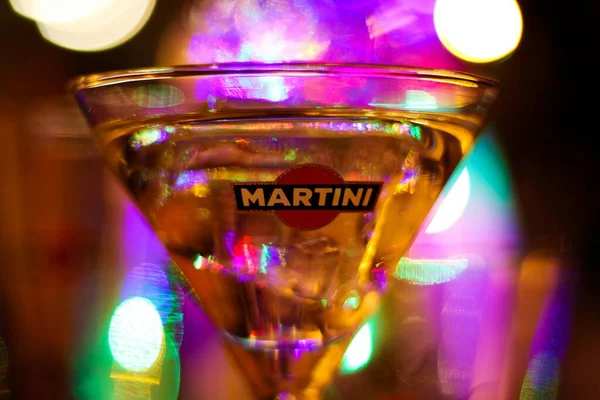 Viersen Germany November 2019 View Glass Martini Cocktail Ice Cube — Stock Photo, Image