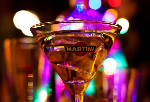 Viersen Germany November 2019 View Glass Martini Cocktail Ice Cube — Stock Photo, Image