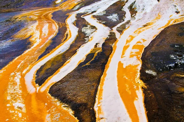 Orakei Korako Valle Geotérmico Oculto Terraza Esmeralda Primer Plano Colorida — Foto de Stock