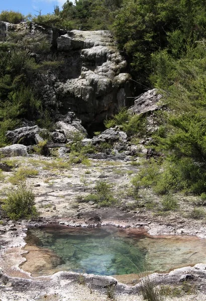 Orakei Korako Hidden Geothermal Valley Emerald Terrace Γκρο Πλαν Της — Φωτογραφία Αρχείου