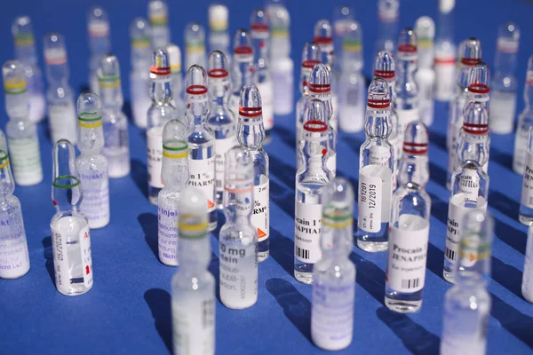 Viersen Německo Května 2020 Detailní Záběr Izolovaných Injekčních Lahviček Injekčního — Stock fotografie