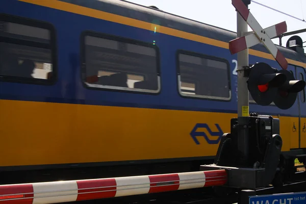 Brabant Nijmegen Países Baixos Abril 2019 Vista Sobre Próximo Trem — Fotografia de Stock