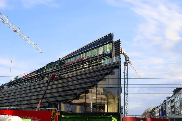 Düsseldorf Deutschland November 2019 Blick Auf Die Baustelle Des Futuristischen — Stockfoto