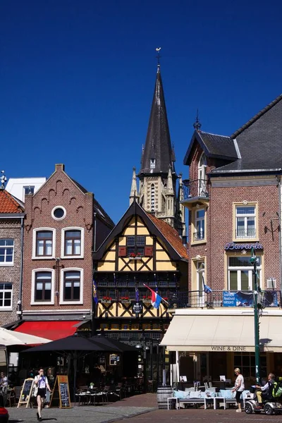 Situazione Paesi Bassi Giugno 2019 Veduta Sulle Case Medievali Contro — Foto Stock