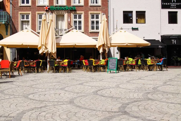 Venlo Países Bajos Agosto 2019 Vista Sobre Plaza Frente Ayuntamiento — Foto de Stock