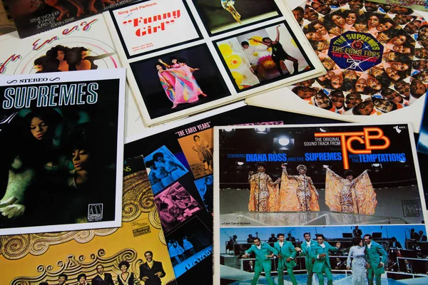 Viersen August 2019 Blick Auf Die Vinylplatten Sammlung Von Diana — Stockfoto