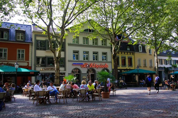 Viersen Kempen Alemania Agosto 2019 Gente Sentada Aire Libre Mercado — Foto de Stock