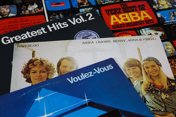 Viersen Germany December 2019 Close Swedish Group Abba Vinyl Record — Stock Photo, Image
