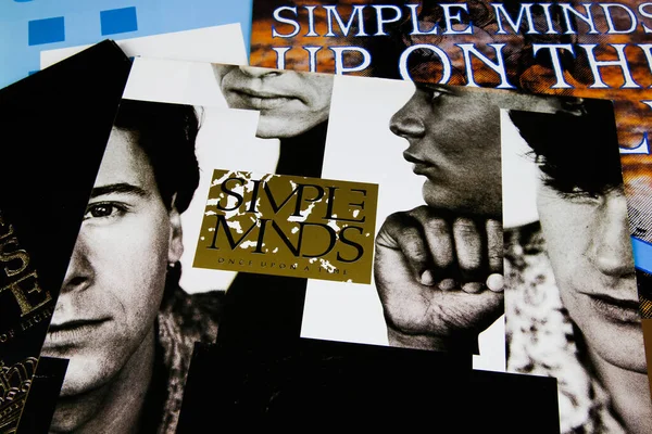 Viersen Deutschland Januar 2020 Simple Minds Band Covert Plattensammlung — Stockfoto