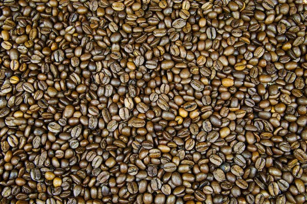 Full Frame Close Countless Roasted Coffee Beans — Stock Photo, Image