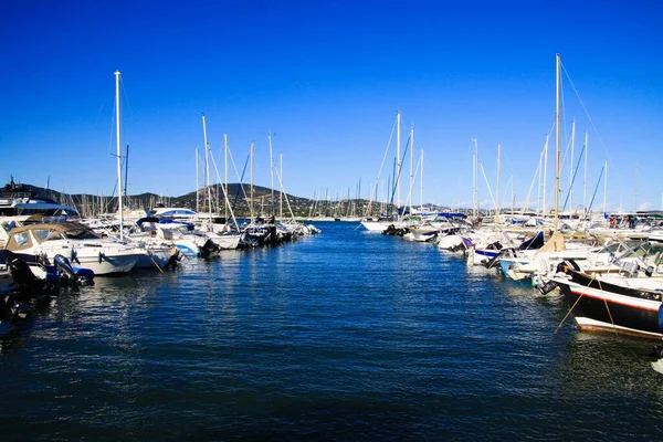 Marine Cogolin Francia Ottobre 2019 Veduta Sull Acqua Sulle Banchine — Foto Stock