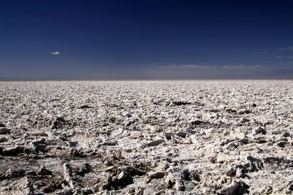 Moon View Endless Bright White Barren Salt Plateau Nowhere Contrasting — Stock Photo, Image