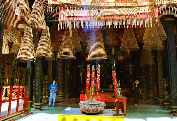 Chi Minh Vietnam Janvier 2015 Temple Bouddhiste Intérieur Avec Des — Photo