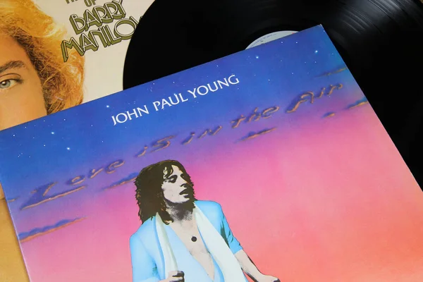 Viersen Alemanha Julho 2020 Closeup John Paul Young Singer Vinyl — Fotografia de Stock