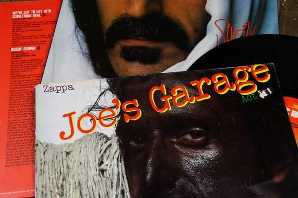 Viersen Alemanha Julho 2020 Closeup Coleção Capa Vinil Frank Zappa — Fotografia de Stock