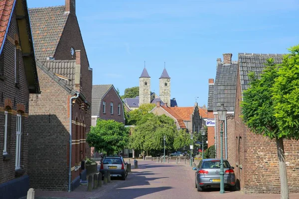 Sint Odilienberg Nederländerna Augusti 2020 Utsikt Över Gatan Bortom Hus — Stockfoto