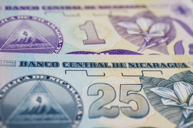 Ulusal bankanın eski Nikaragua Centavos para birimi banknotunun kapatılması (merkeze odaklan)