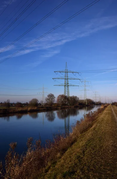 2019 Nabij Augsburg Duitsland Aan Het Lech Kanaal Stroomt Het — Stockfoto