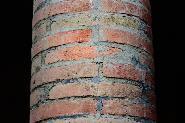 Close Detail Brick Red Brick Pillar — Stock Photo, Image