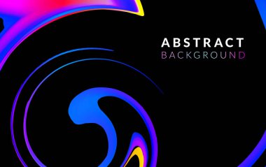 Sıvı veya sıvı dinamik renk soyut vektör arka plan. Trendy renkli akış tasarımı. Spiral şekil. Hareket grafiği ve degrade. Psychedelic desen. Vektör çizimi.