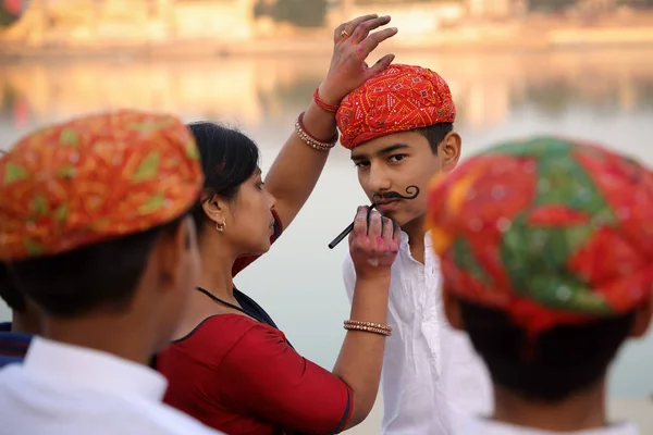 Pushkar Hindistan Kasım 2018 Rajasthan Daki Pushkar Camel Fair Deep — Stok fotoğraf