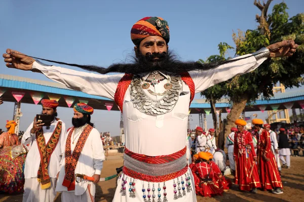 Pushkar India Novembre 2018 Vincitore Non Identificato Del Concorso Barba — Foto Stock