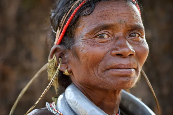 Onkadelli India Novembro 2019 Mulher Tribal Gadaba Não Identificada Uma — Fotografia de Stock