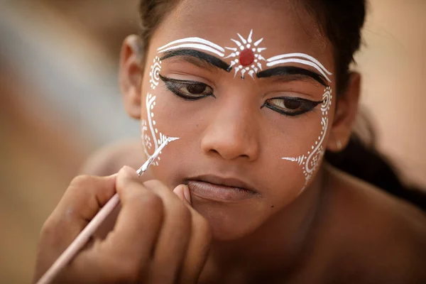 Puri India Δεκεμβριου 2019 Άγνωστος Νεαρός Χορευτής Gotipua Στο Παραδοσιακό — Φωτογραφία Αρχείου